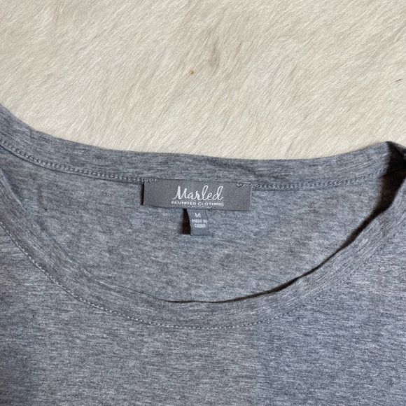 Anthropologie Marled Mixed Media Bell Sleeve Blouse - Picture 6 of 9